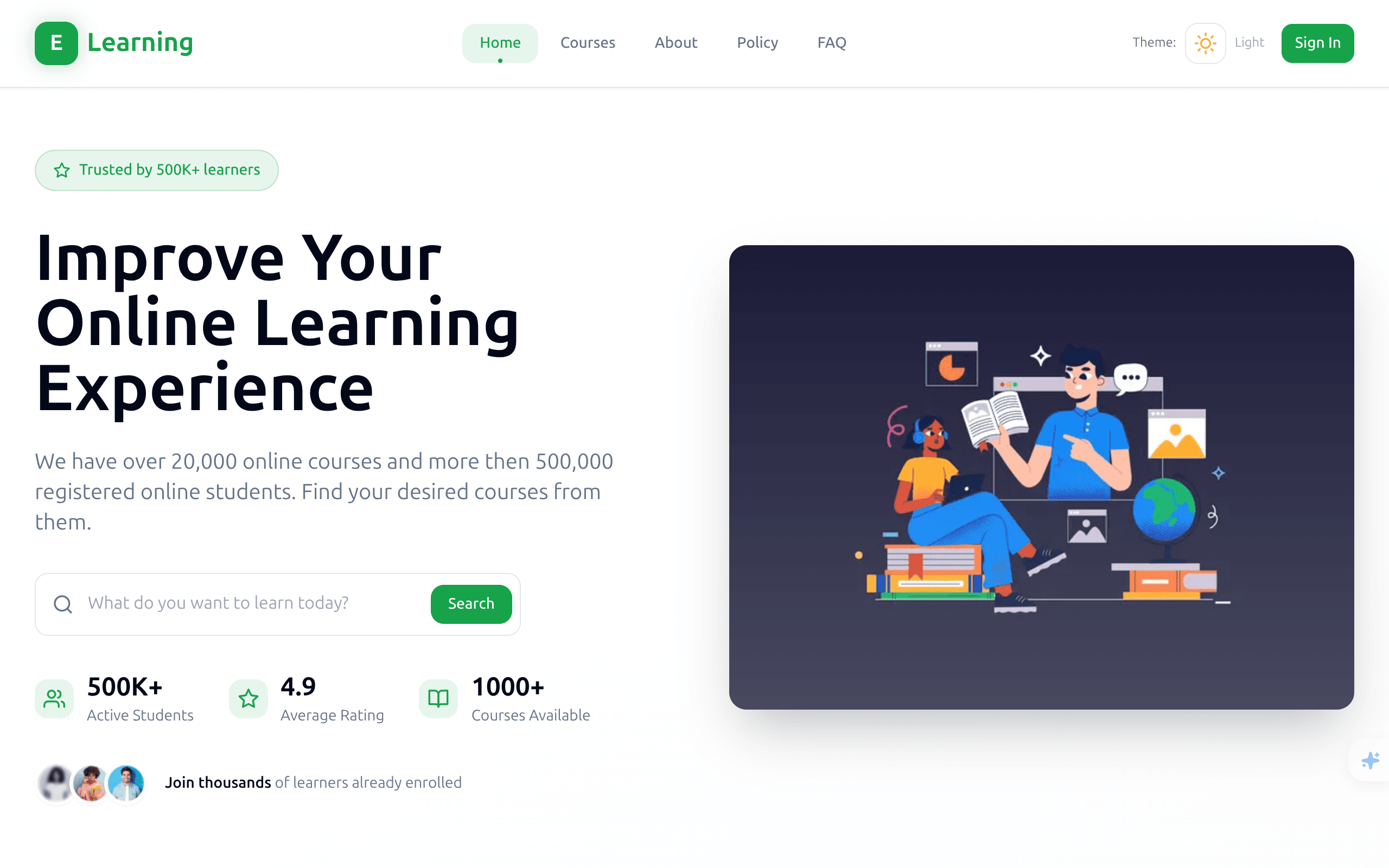 LMS Platform hero image